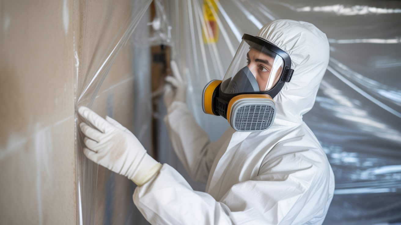 Mold Remediation technician working on-site in Greensboro